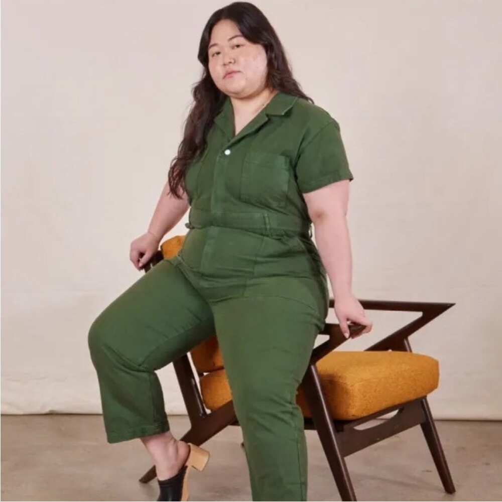 BIG BUD PRESS SHORT SLEEVE JUMPSUIT - Dark Green - SIZE L